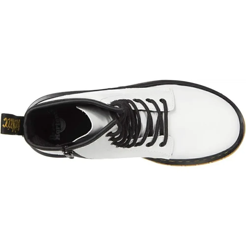 Dr. Martens style 1460 Combat Boot White Patent leather Girls Size 5